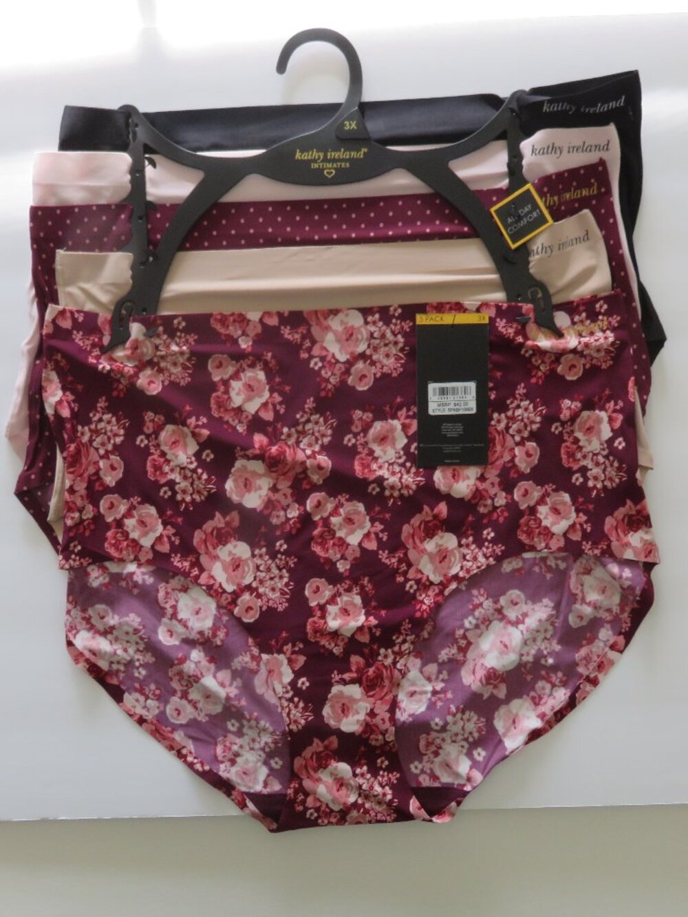 (#123) Kathy Ireland 5-pack Tag free Briefs Panties